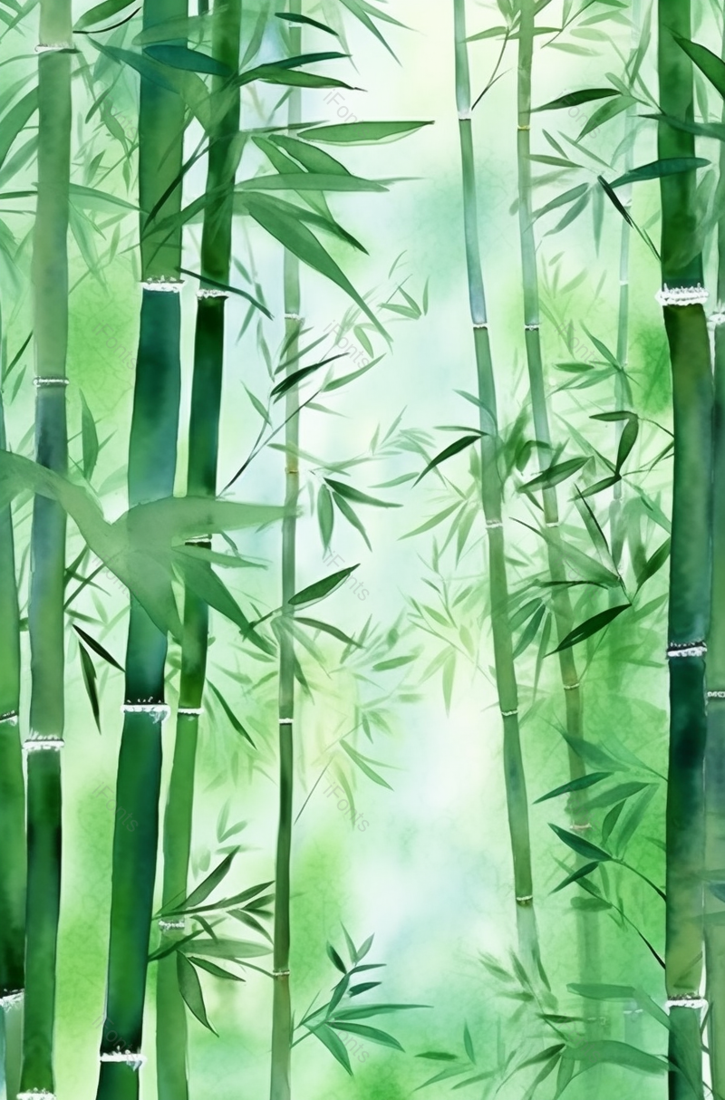中国风绿色竹林插画背景,插画/手绘图,插画/手绘图库,插画/手绘图下载,插画/手绘
